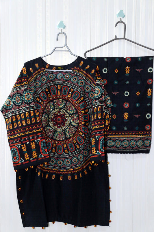 Two Piece Embroidered Cotton Lawn