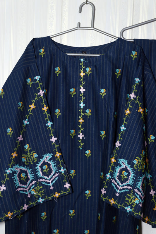 Two piece Embroidered Cotton Suit