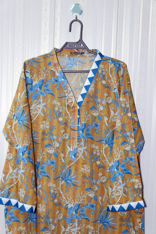 Single Printed Lawn Kurta